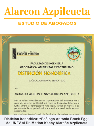 Dr. Marlon Kenny Alarcon Azpilcueta Master en Derecho Ambiental Complutense