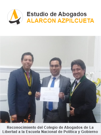 Dr. Marlon Kenny Alarcon Azpilcueta recibe disntinción del Colegio de Abogados